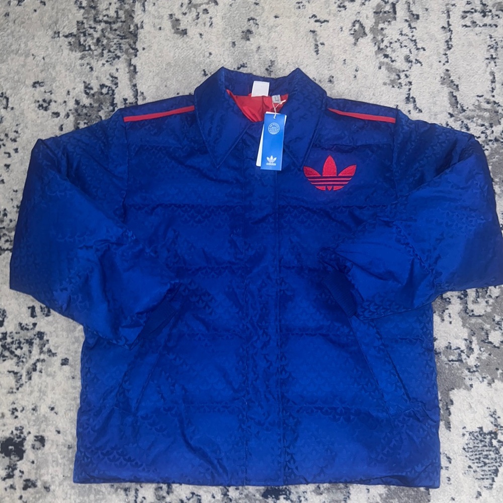 New Adidas Adicolor Heritage Now Monogram Puffer Coat